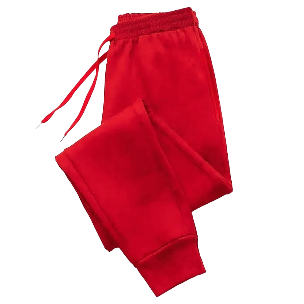 Női fleece melegítőnadrág – egyszínű, kényelmes jogger fazon
