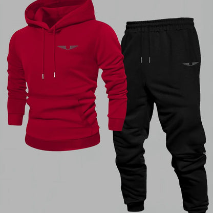 Kapucnis melegítő szett – streetwear stílus, bélelt kivitel - több színben