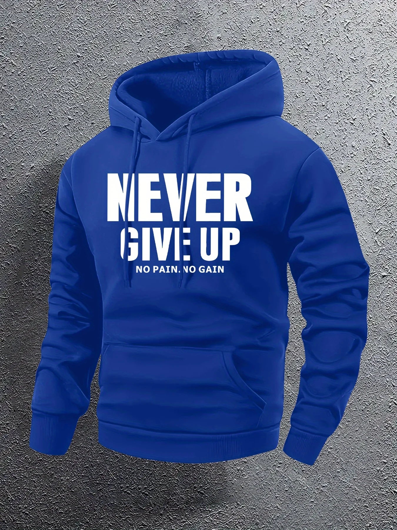 NEVER GIVE UP Férfi hosszú ujjú hoodie