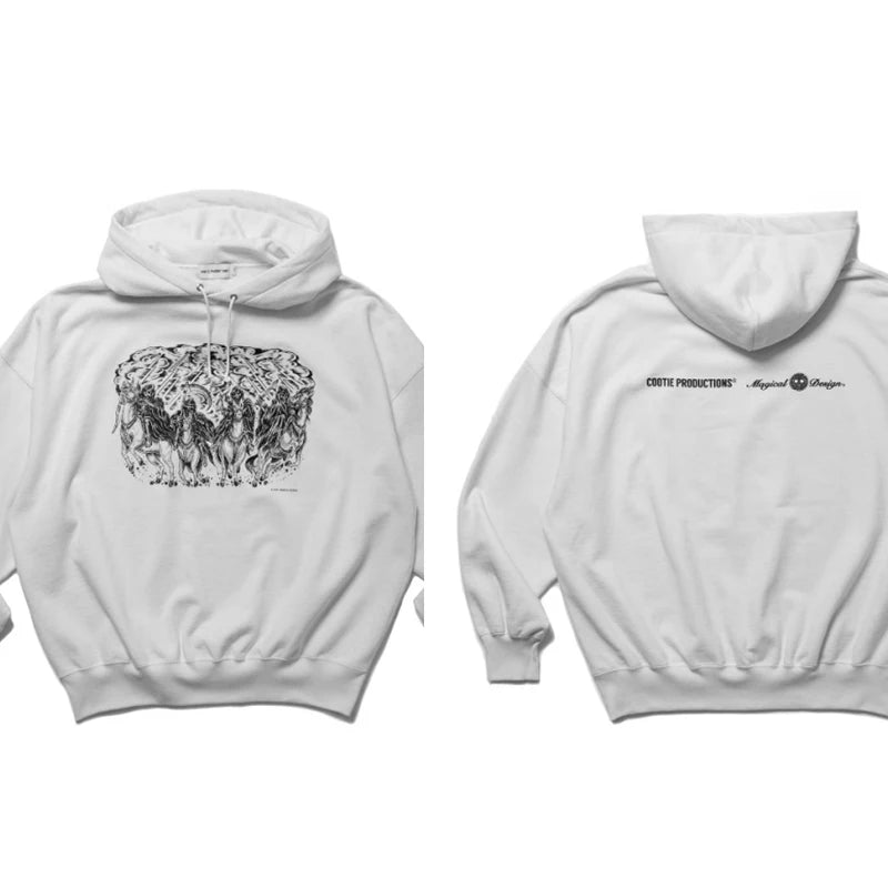 Kapucnis pulóver – mintás, streetwear stílusban több mintával