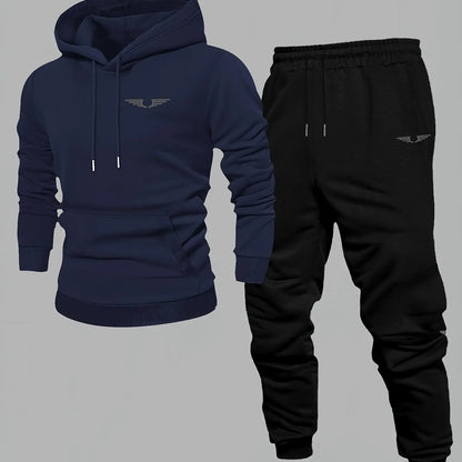 Kapucnis melegítő szett – streetwear stílus, bélelt kivitel - több színben