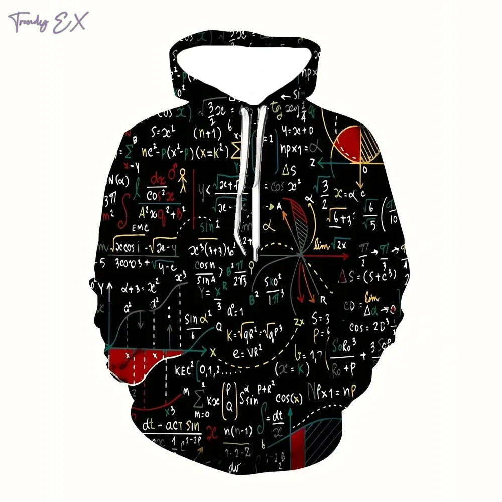Univerzális mintás kapucnis pulóver – oversized, streetwear stílus