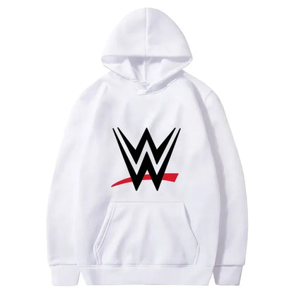 WWE logós kapucnis pulóver – uniszex, laza fazon, hosszú ujjú